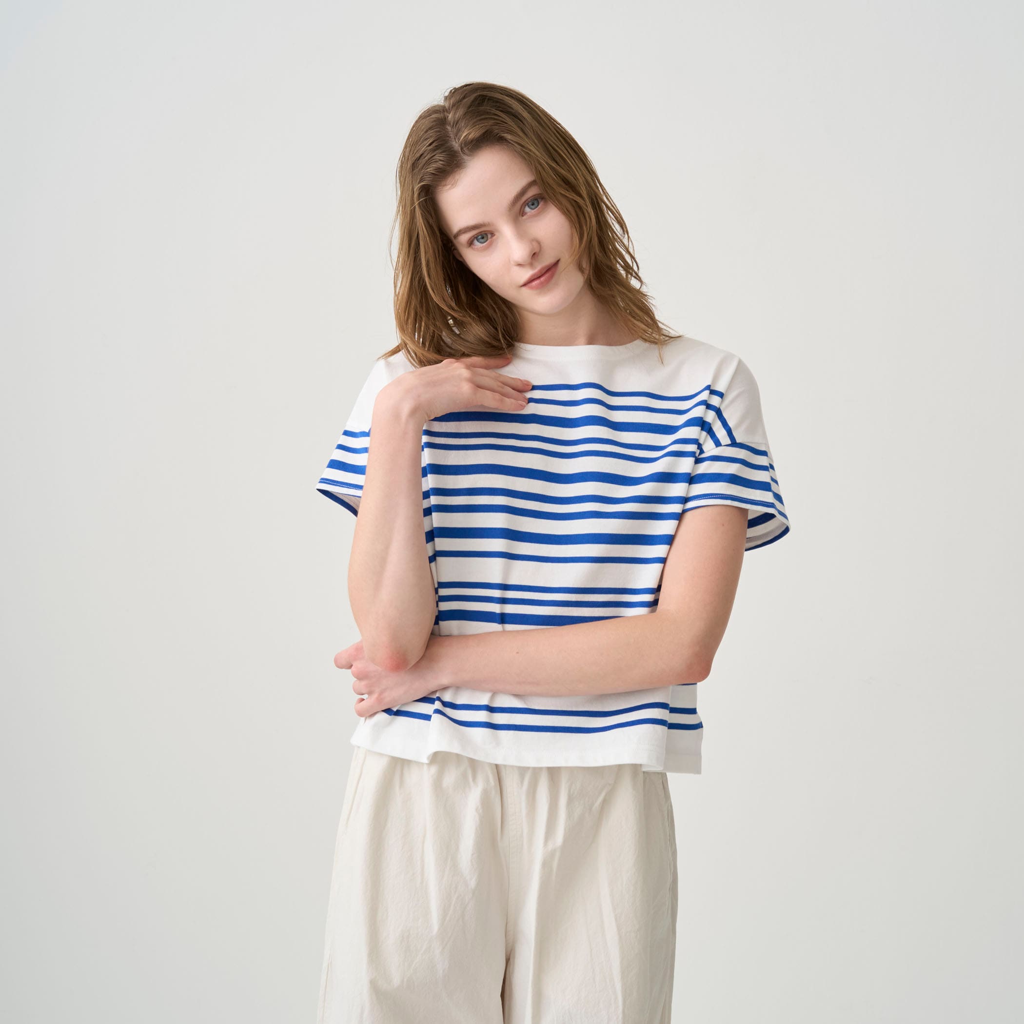 Women's Cotton Jersey Crew Neck Short Sleeve Pullover