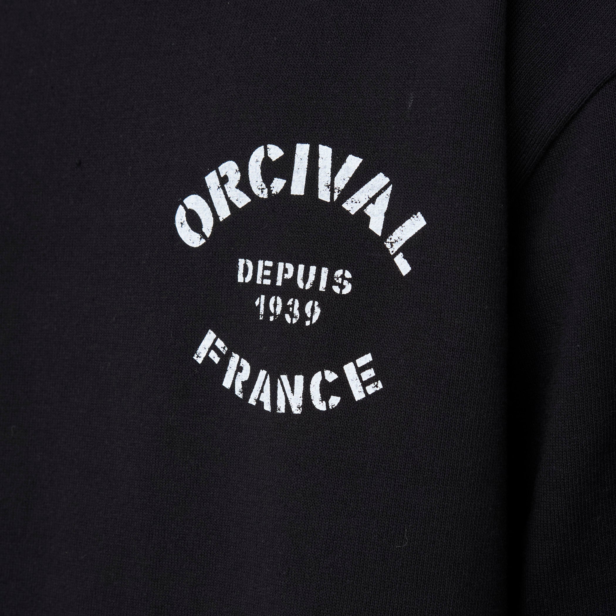 Men's Cotton Lourd Crew Neck Basque Shirt Logo Print