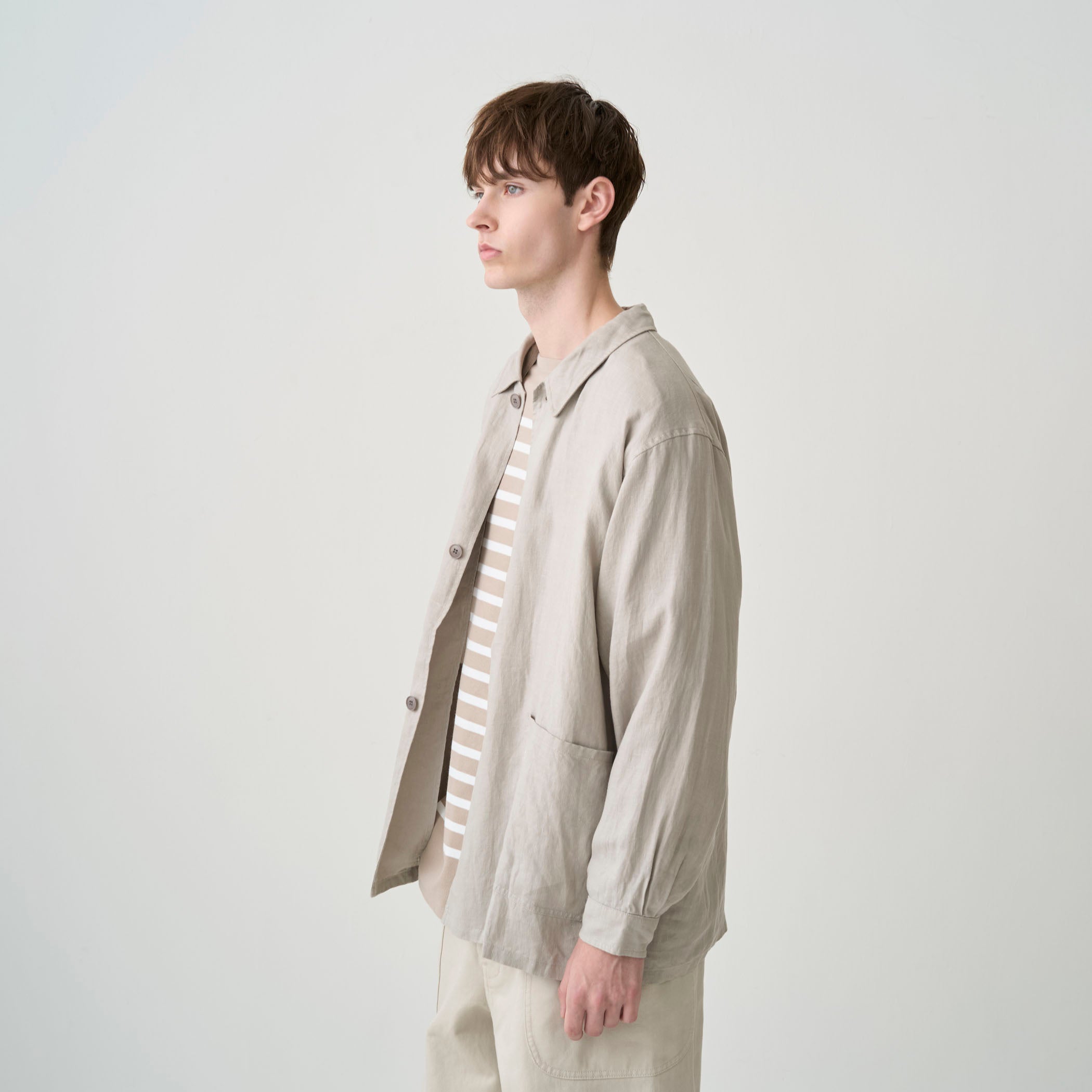 Men's Linen Coverall Shirt