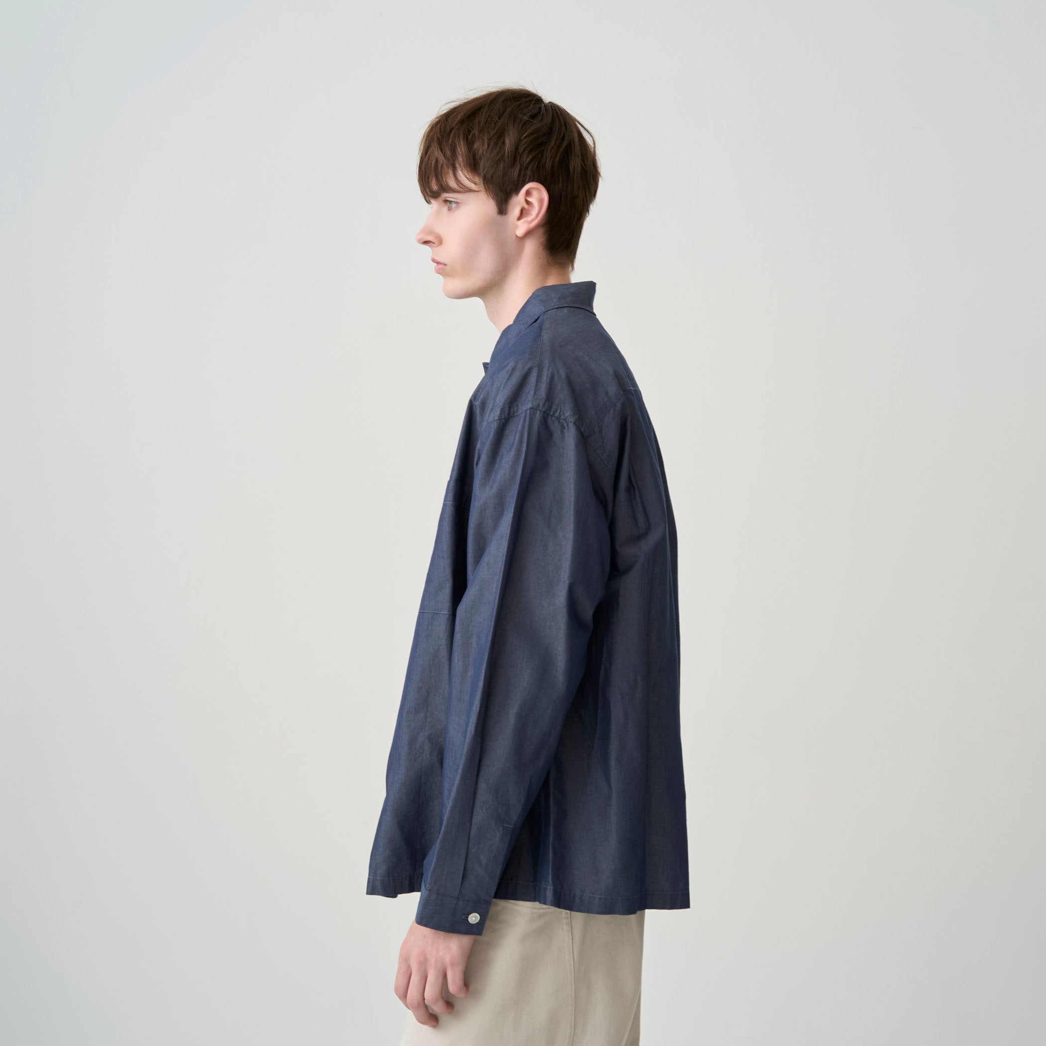 Men's Cupra Cotton Broad Regular Collar Outer Shirt
