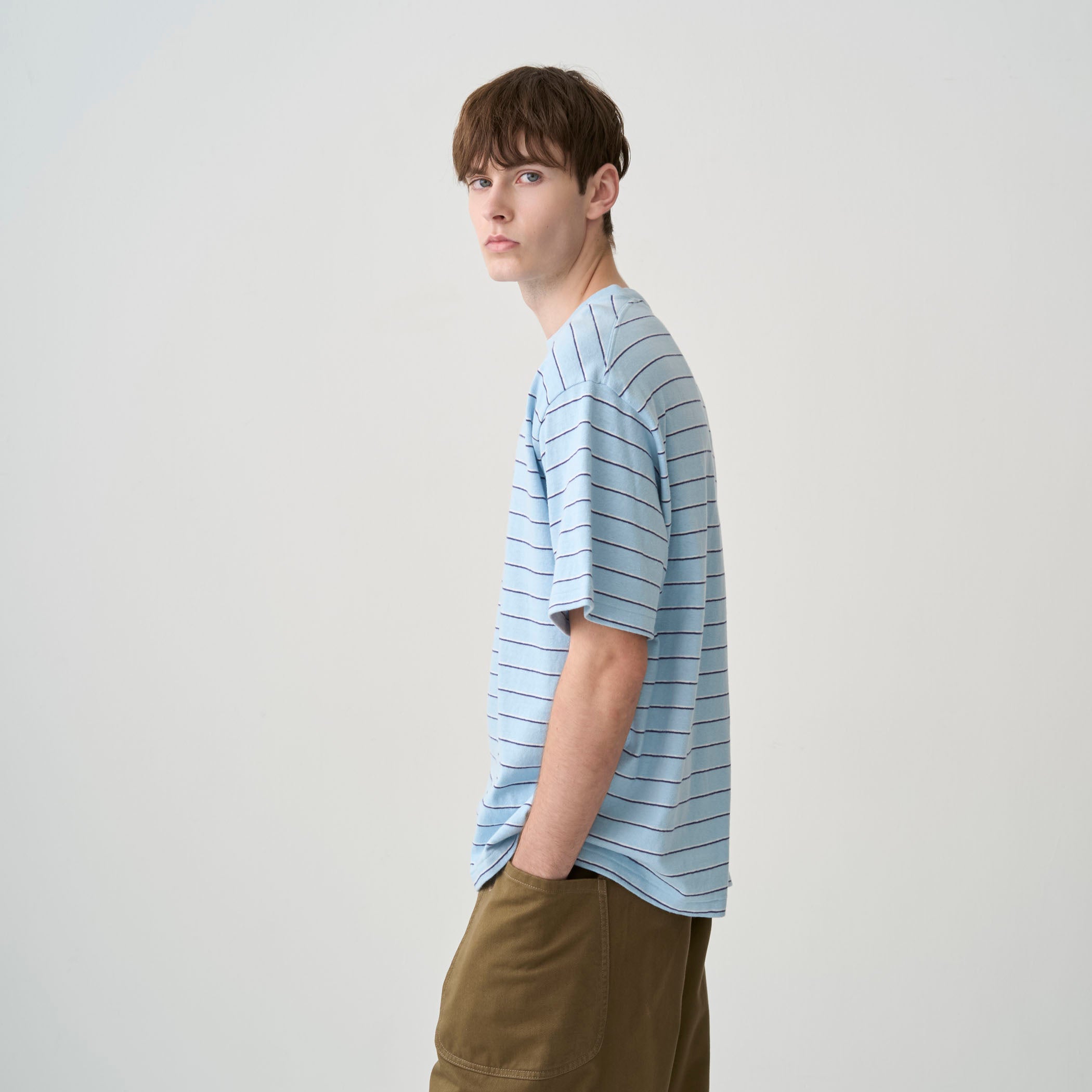 Men's Uneven Jersey Embroidery Short Sleeve T-shirt