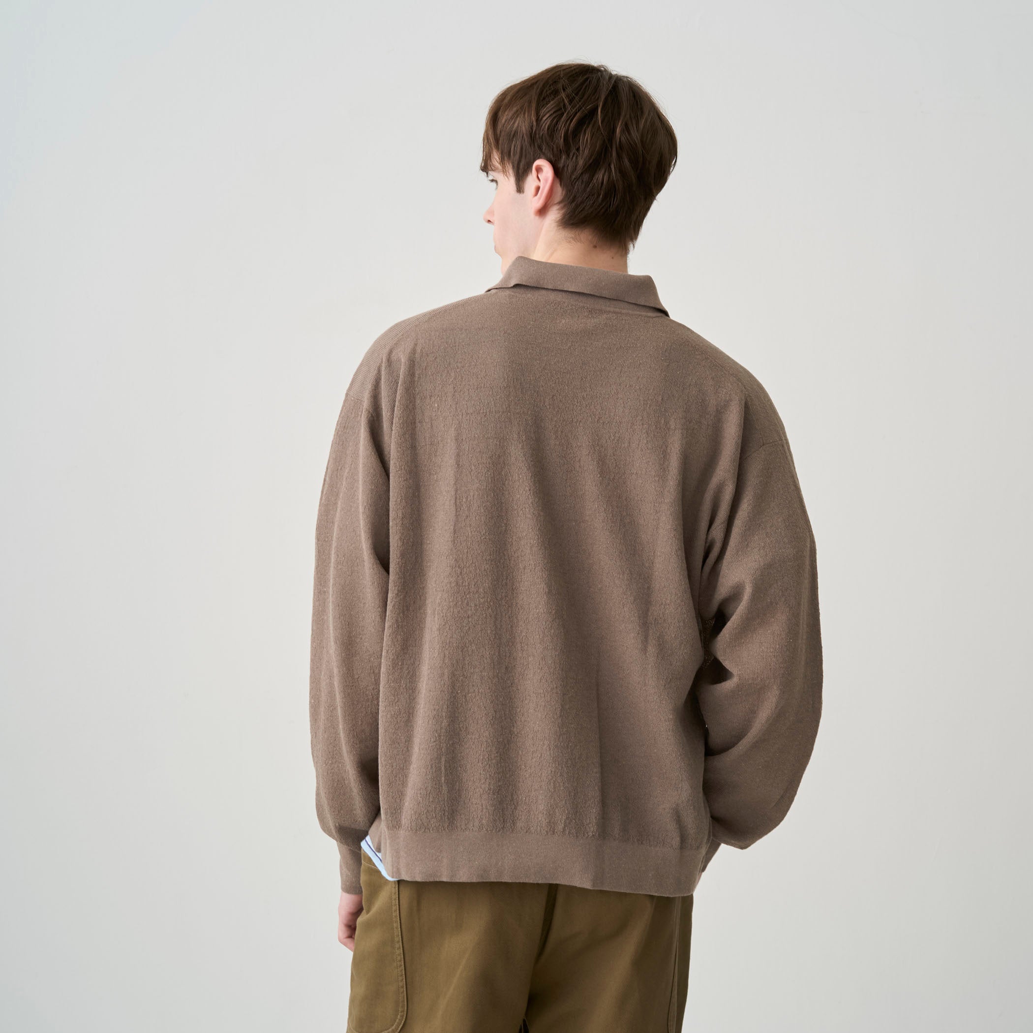 Men's Half Milan Collar Knit Cardigan