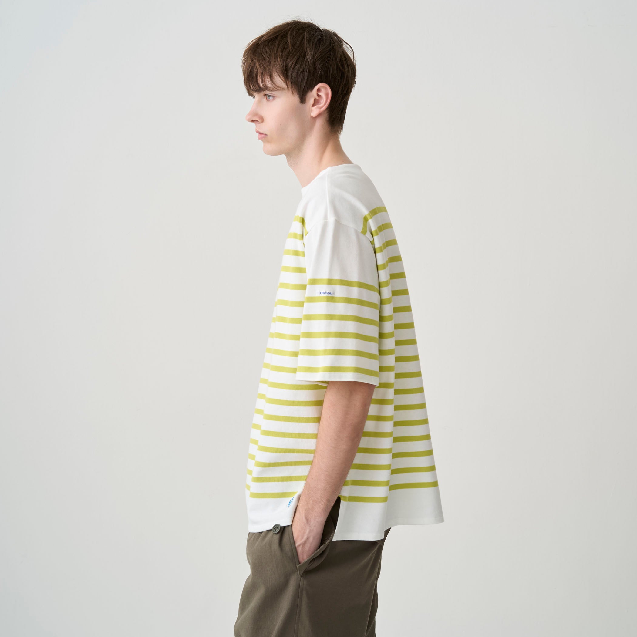 Men's Rachel Wide Boat Neck Half Sleeve Basque Shirt｜ORCIVAL