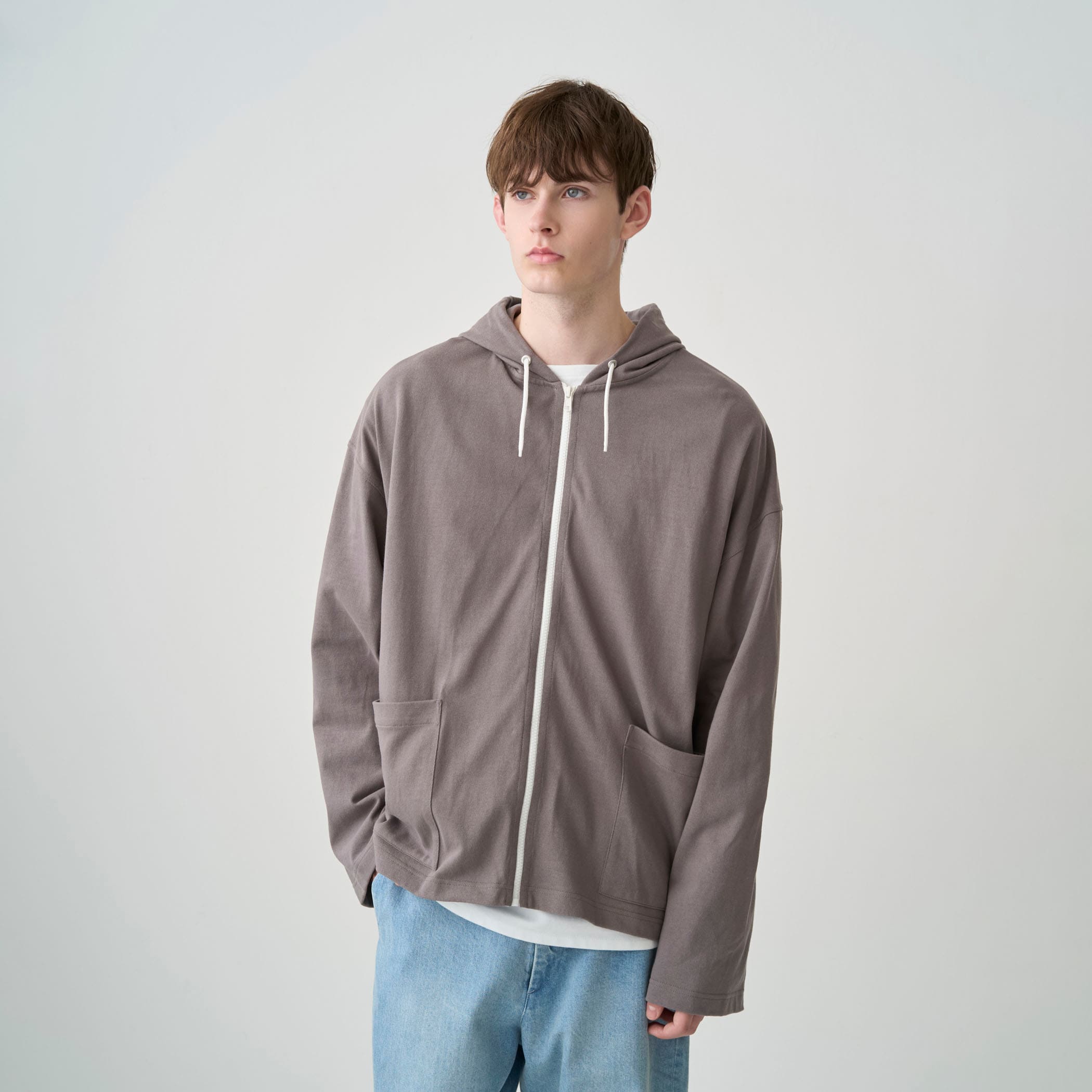 Cotton Zip Up Hood Jacket