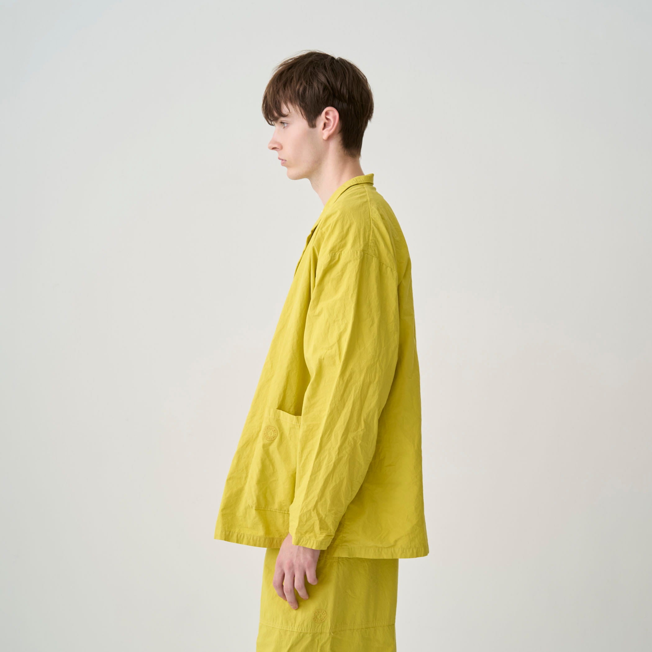 Men's Garment Dye Poplin Notched Lapel Jacket