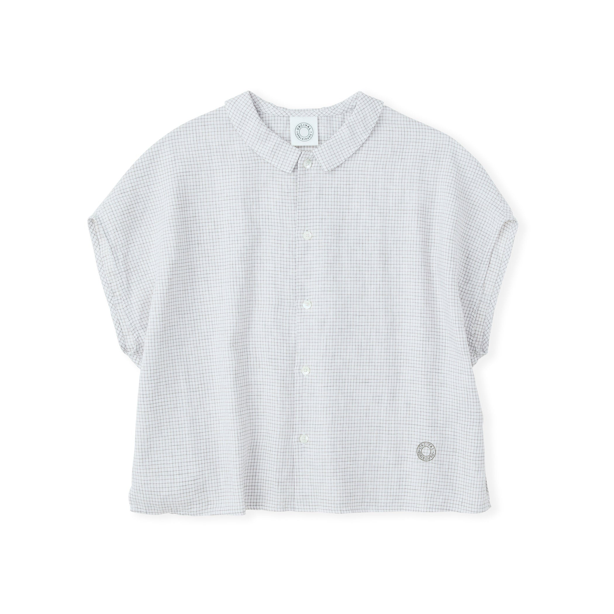 Women's Linen Sleeveless Shirt Check