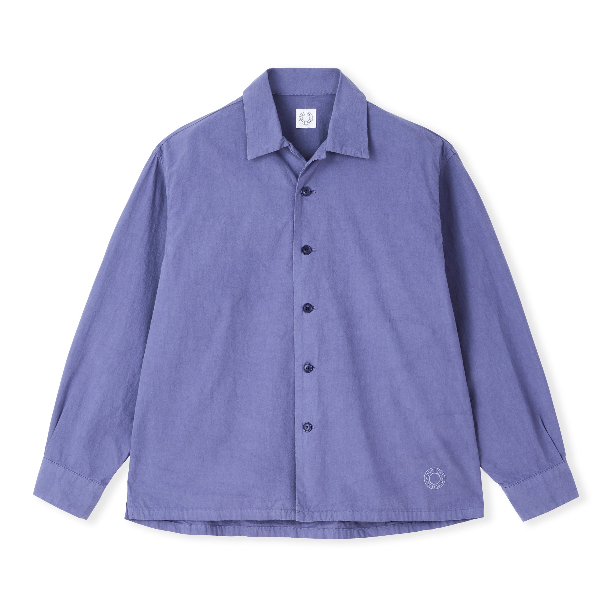 Garment Dye Poplin Open Collar Shirt