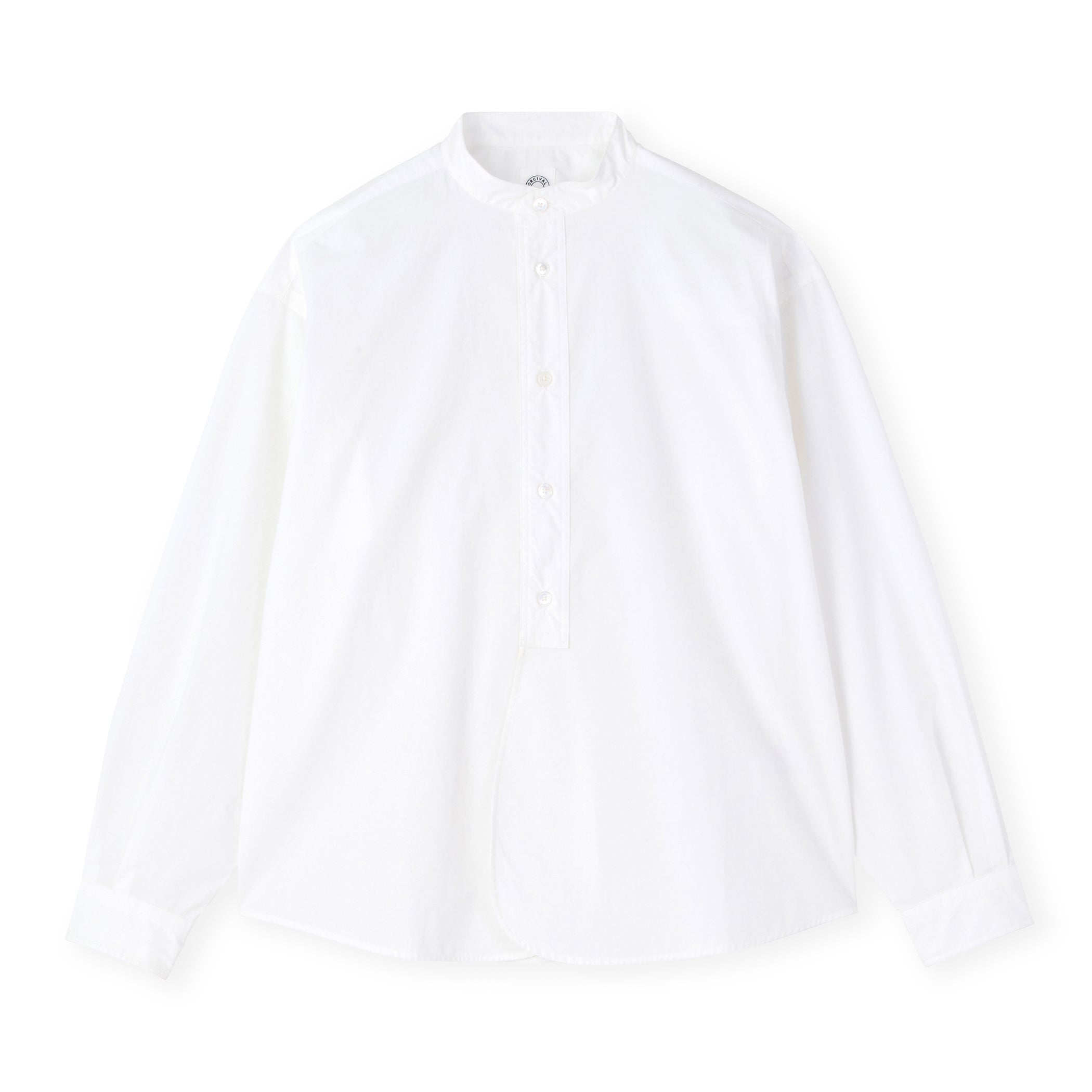 Typewriter Band Collar Shirt