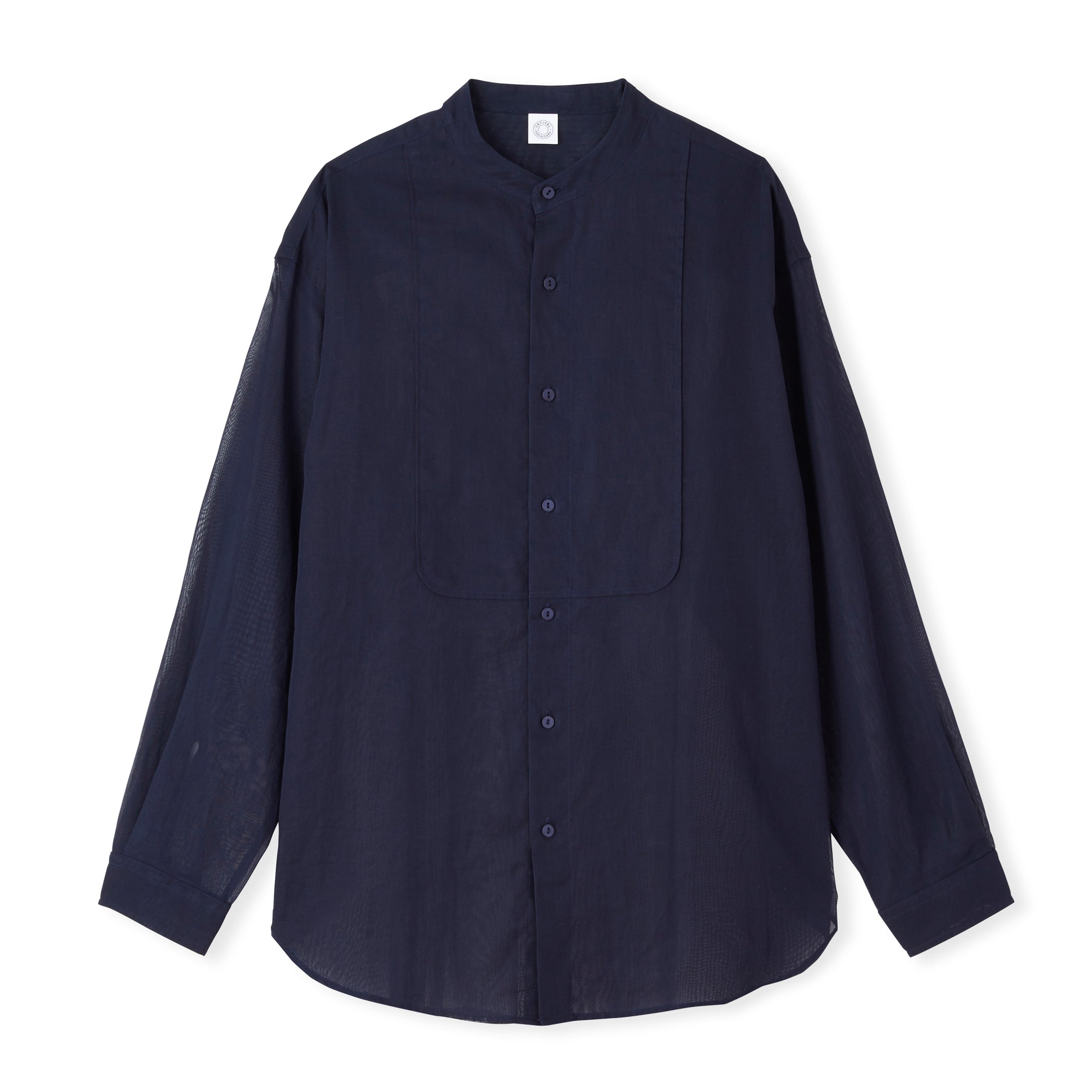 Women's Cotton Voile Band Collar Shirt