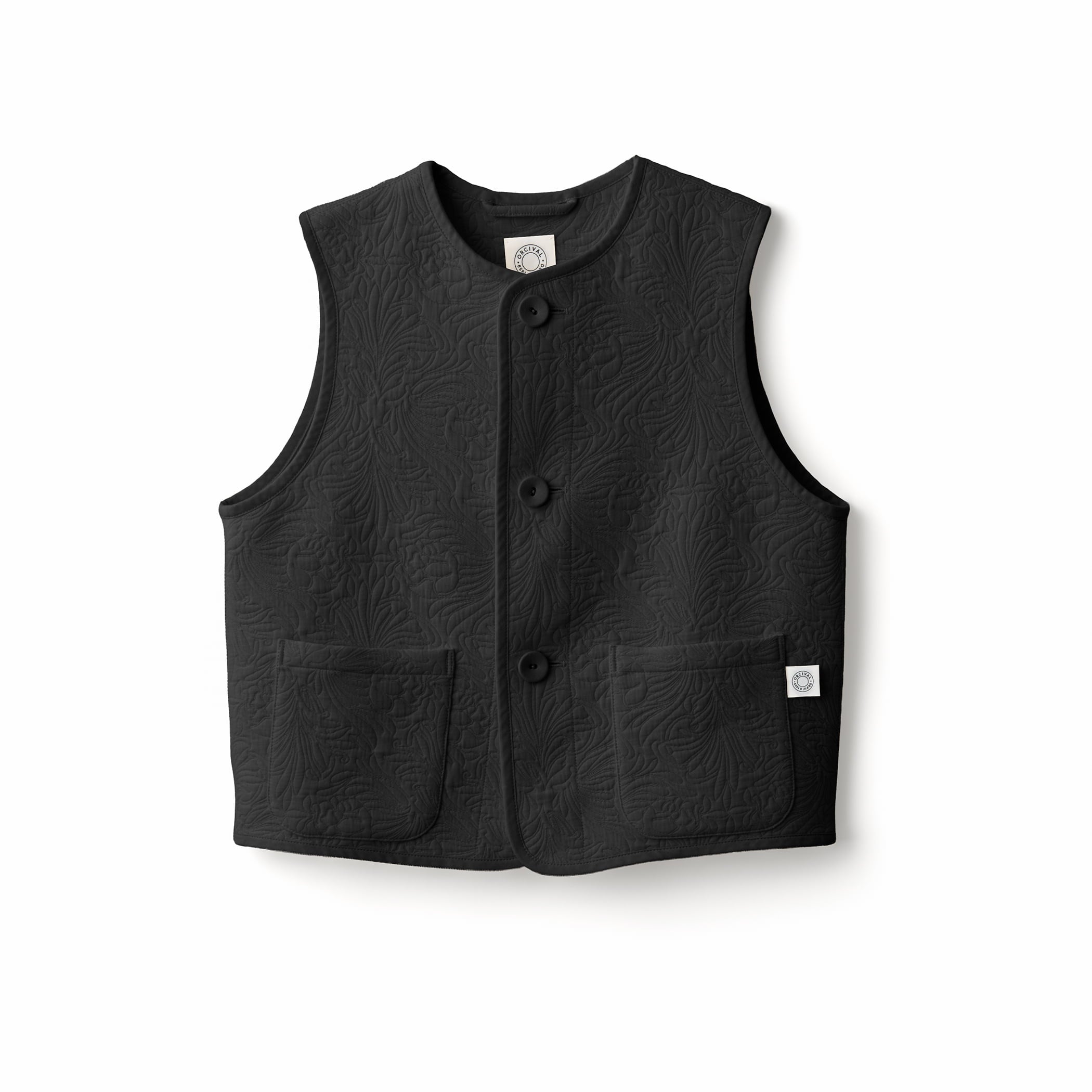 Women's Cotton Polyester Jacquared Collarless Best